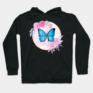 Blue butterfly Hoodie